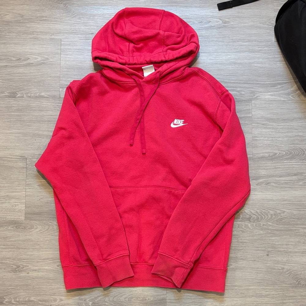 Nike Hot Pink Hoodie with White Swoosh